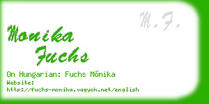 monika fuchs business card